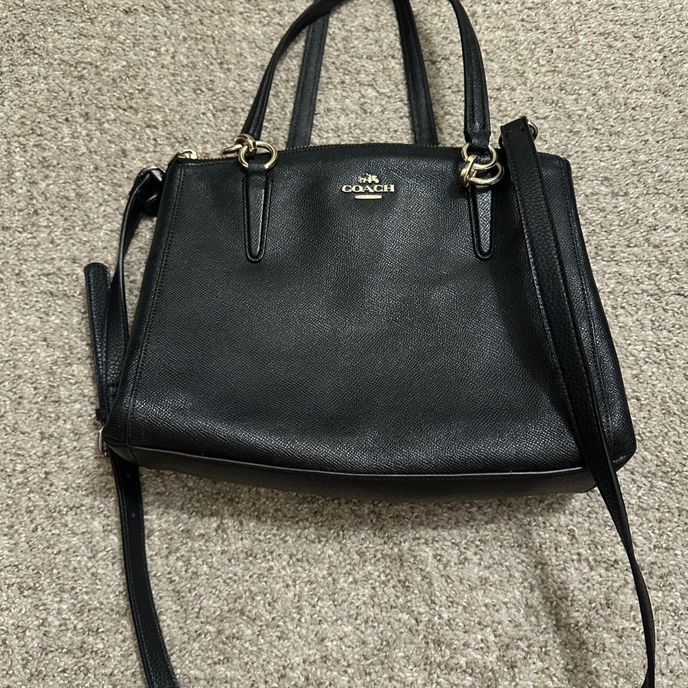Coach Black Leather Satchel